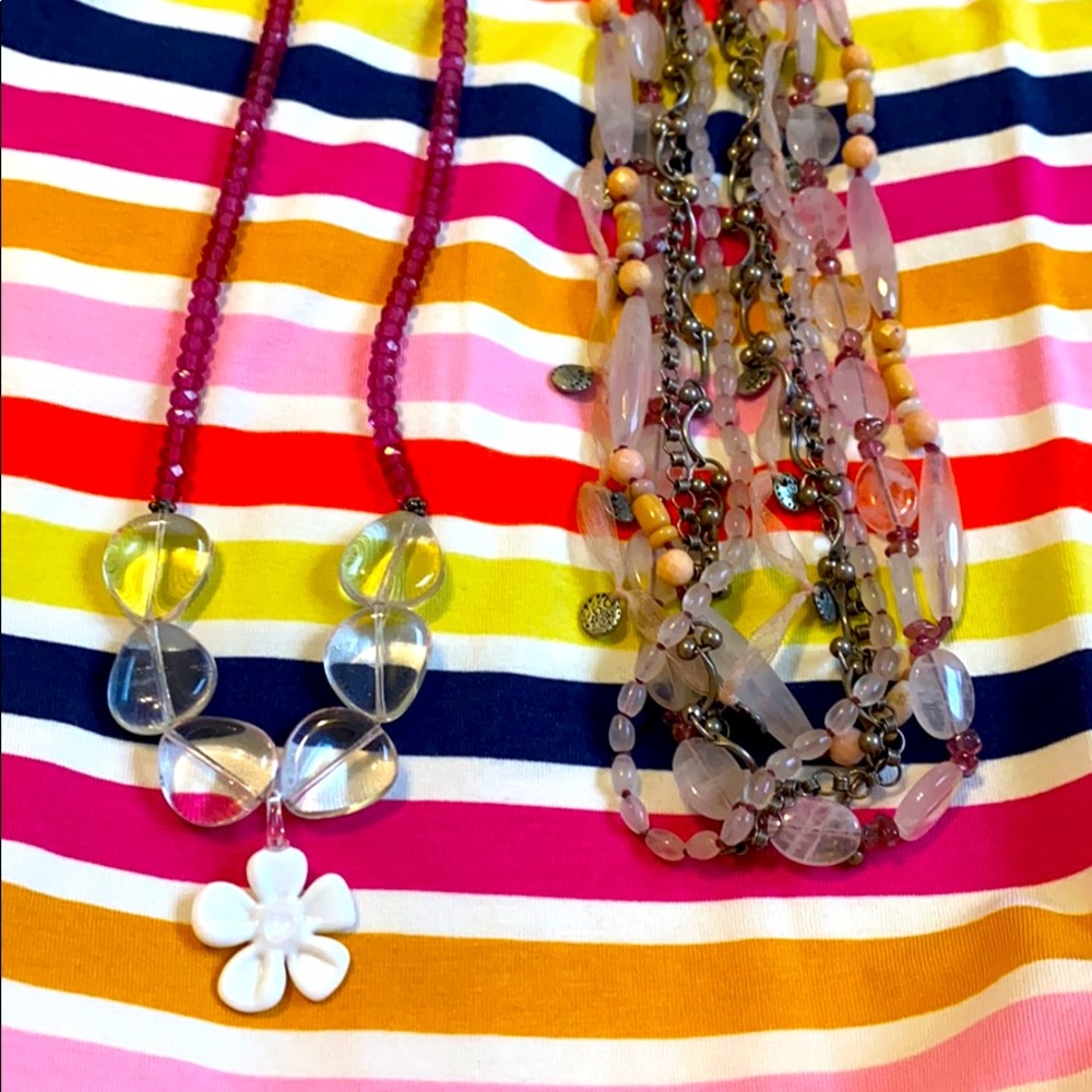 Pink necklaces